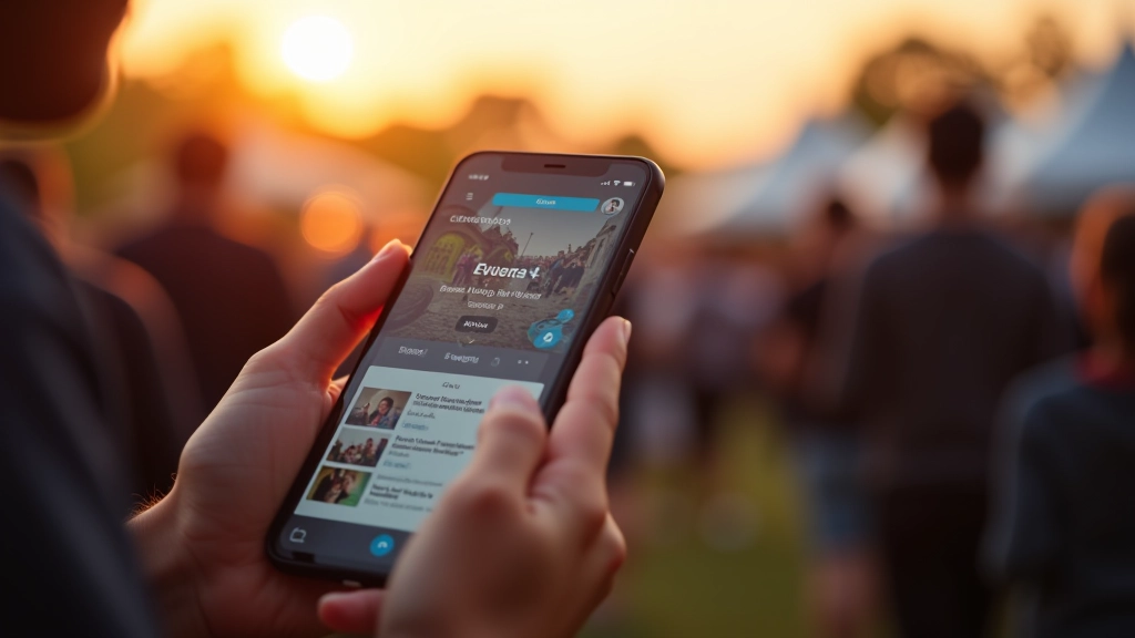 Nutitelefooni ekraan näitab sündmuste rakendust ja erinevaid tegevusi